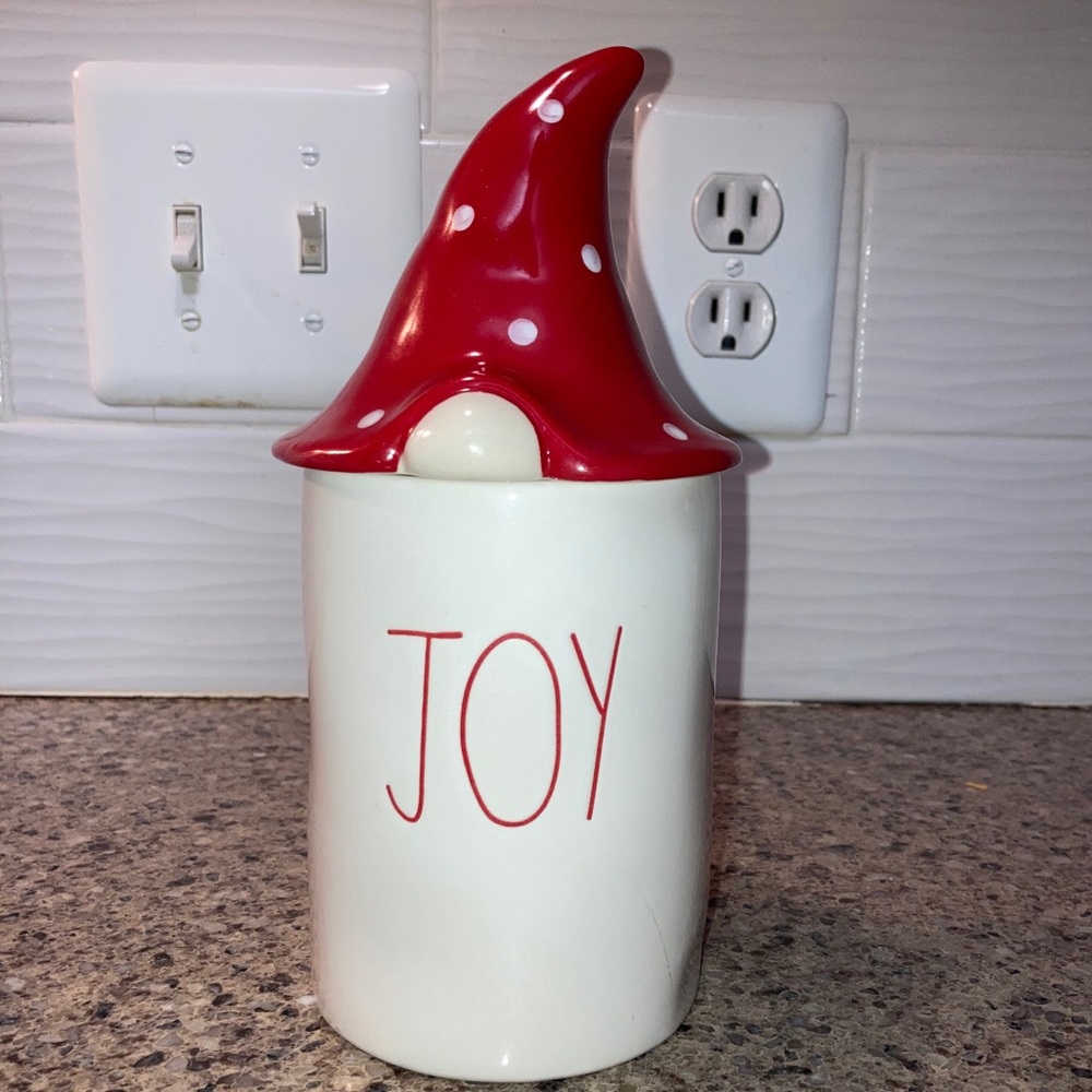Rae Dunn Gnome Joy Candle with hat topper